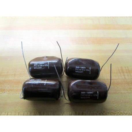 Mallory PVC16168 Capacitor .068-1600V (Pack of 4) - New No Box