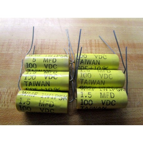 Cornell Dubilier WMF 1W1P5K Capacitor WMF1W1P5K MFD1.5 100VDC (Pack of 6) - New No Box