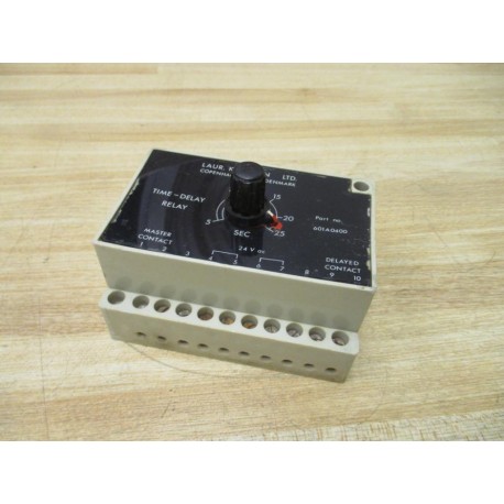 Laur. Knudsen 601A0400 Time-Delay Relay Missing Terminal Screw - Used