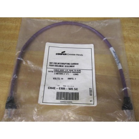 Cooper Crouse-Hinds CH4E-ERR-W0.5C Crossover Cable CAT5E (Pack of 3)