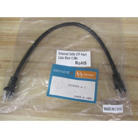 Farnell 1526202 Enhanced Cat5e UTP Patch Cable (Pack of 6)