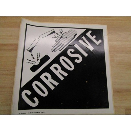 W.H. Brady 76916 Corrosive Sign - New No Box