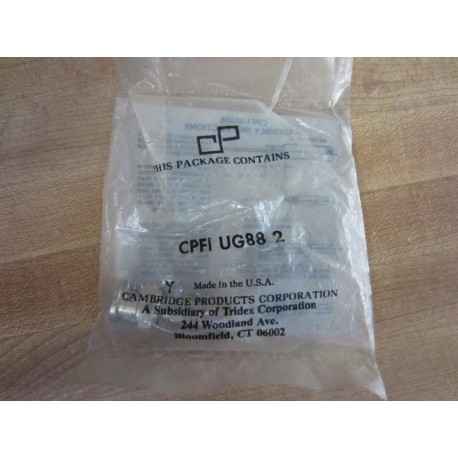 Cambridge CPFI UG88 2 CPFIUG882 Coaxial Connector (Pack of 3)