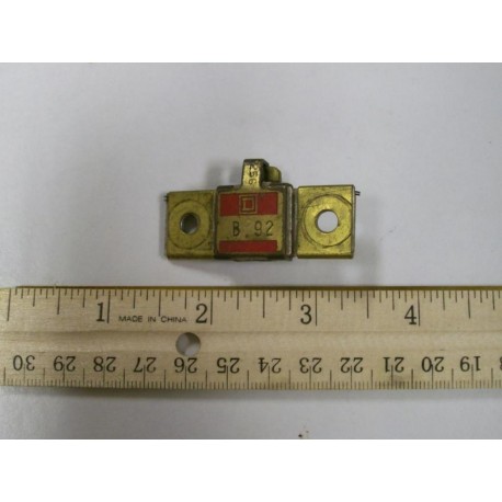 Square D B.92 Overload Relay Heater Element B92 (Pack of 3) - Used