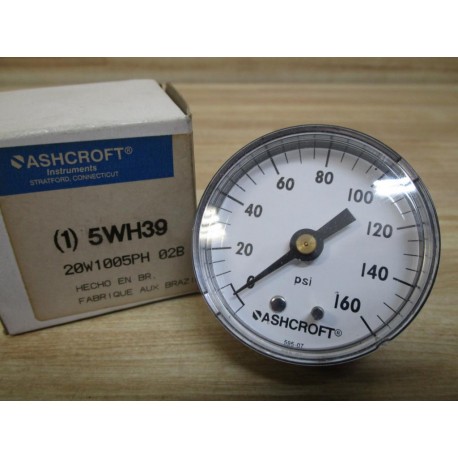 Ashcroft 5WH39 Pressure Gauge 0-160PSI