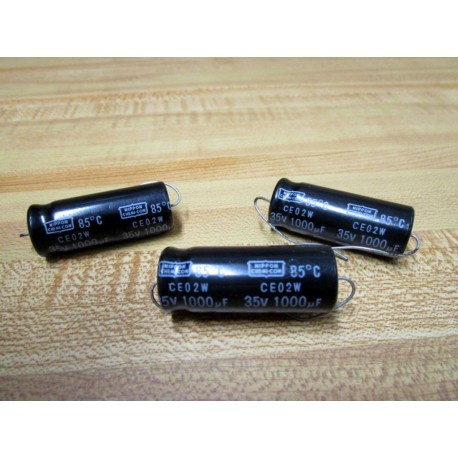 Nippon CE02W Capacitor 1000UF 35V (Pack of 3) - New No Box