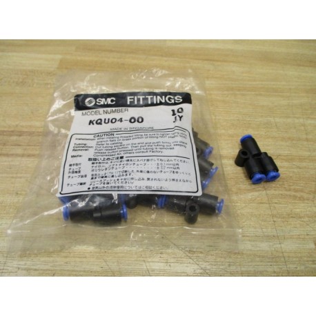 SMC KQU04-00 One-Touch Fitting KQU0400 (Pack of 10)