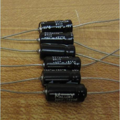 Mallory TT16M50A Capacitor 50 UF-16 VDC (Pack of 6) - New No Box