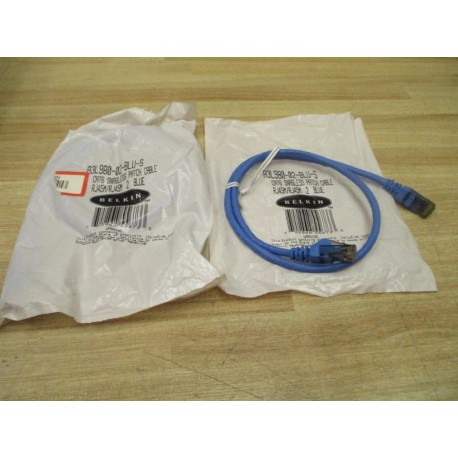 Belkin A3L980-02-BLU-S CAT6 Patch Cable A3L98002BLUS (Pack of 2)