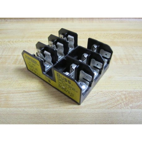 Bussmann BC6033SQ Fuse Block 3-Pole 30A 600V (Pack of 2) - Used