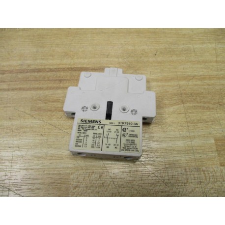 Siemens 3TK7910-3A Auxiliary Contact Block 3TK79103A - Used