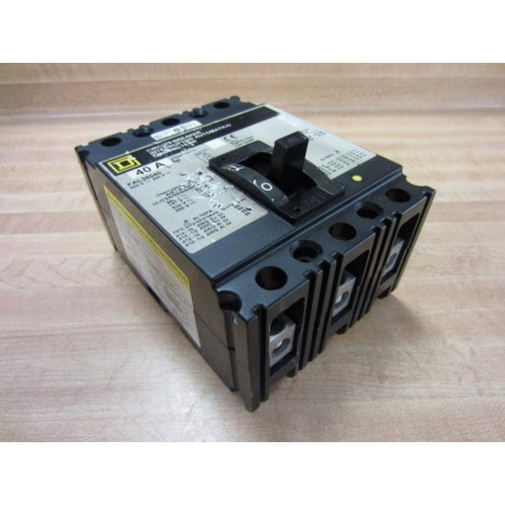 Square D FAL36040 Circuit Breaker 40A 3 Pole - Used