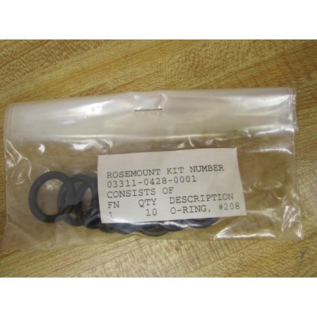 Rosemount 03311-0428-0001 O-Ring Kit 0331104280001 - New No Box