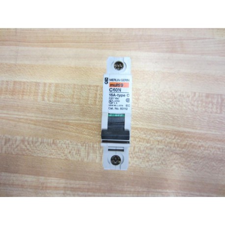 Merlin Gerin 60112 Square D Breaker 15A MG60112 Schneider - Used