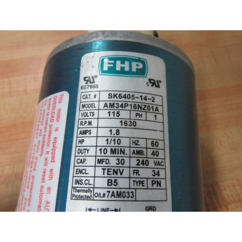 Lesson Electric SK6405-14-2 Motor AM34P16NZ01A 1630RPM - Used - Mara ...