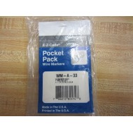 Thomas And Betts WM-A-33 WMA33 Wire Markers Pocket Pack