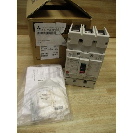 Mitsubishi NF125-SVU3P60AS 60 AMP Circuit Breaker NF125SVU3P60AS