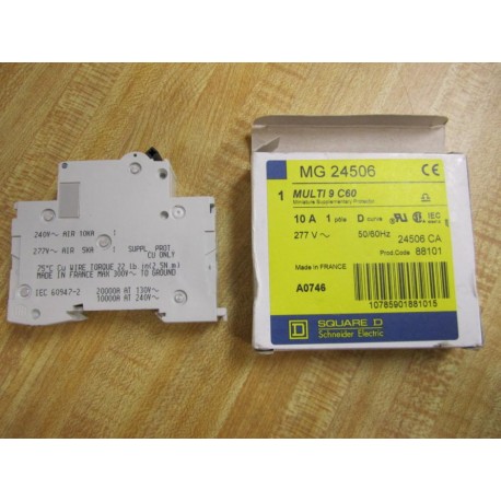 Square D 24506 Merlin Gerin Breaker 10A MG24506 Schneider