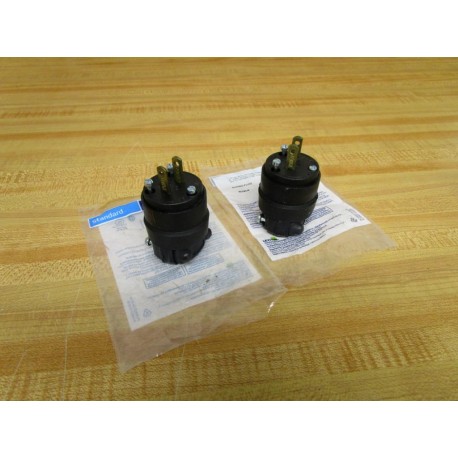 Leviton R50-115PR Vacuum Cleaner Plug R50115PR 182-122 AWG (Pack of 2)