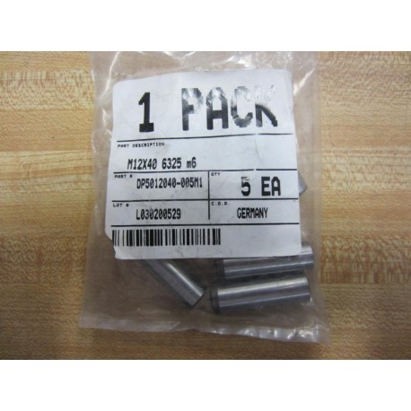 DP5012040-005M1 Dowel Pin M12X40 6325 M6 (Pack of 5)