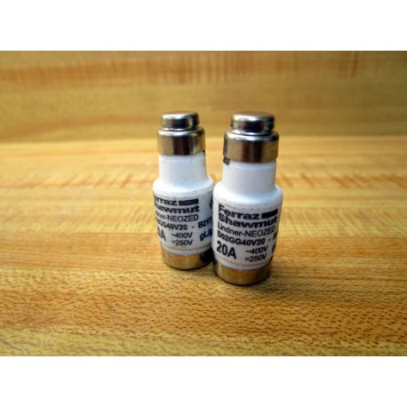 Gould Shawmut Ferraz Trionic D02GG40V20-B217742 Bottle Fuse Mersen (Pack of 2) - New No Box