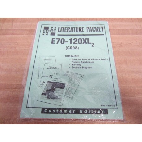 Hyster 1455478 Literature Packet E70-120XL2 Customer Edition