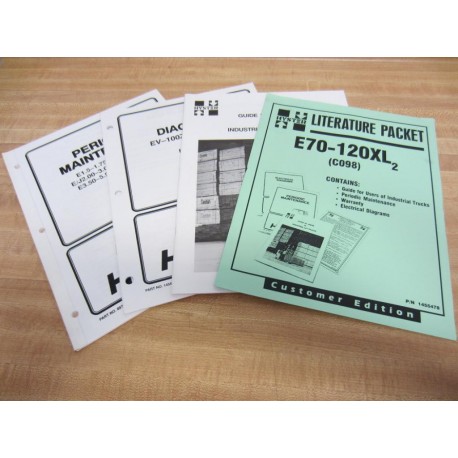 Hyster 1455478 Literature Packet E70-120XL2 Customer Edition - New No Box