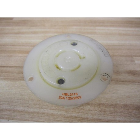 Hubbell HBL 2416 Locking Flanged Receptacle - New No Box