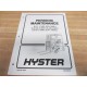 Hyster 1455478 Literature Packet E70-120XL2 With Parts Manual