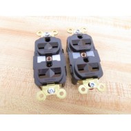 Hubbell HBL 5662 Duplex Grounding Outlet 15A 250V (Pack of 2) - New No Box
