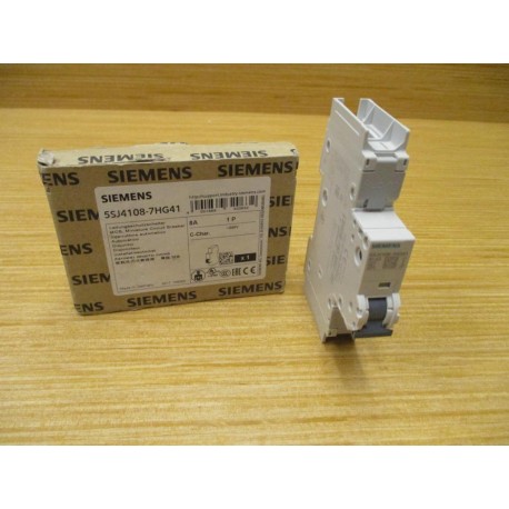 Siemens 5SJ4108-7HG41 Miniature 8 AMP Circuit Breaker 5SJ41087HG41