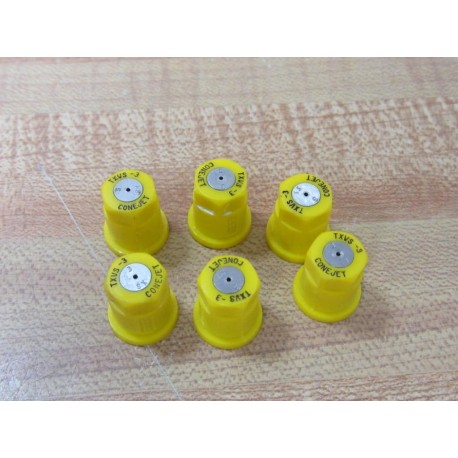 Spraying Systems TXVS-3 Hollow Cone Spray Nozzle TXVS3 (Pack of 6) - New No Box