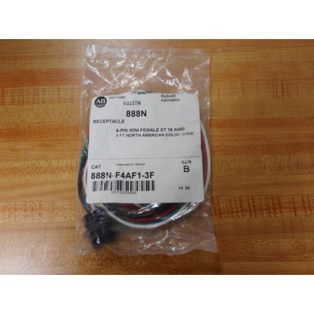 Allen Bradley 888N-F4AF1-3F Receptacle 888NF4AF13F