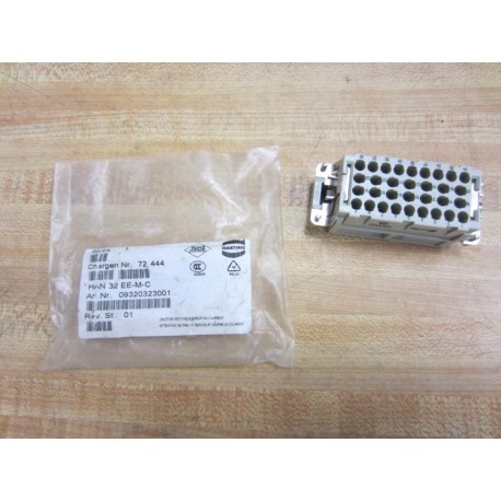 Harting HAN 32 EE-M-C Connector HAN32EEM 09320323001 (Pack of 2)