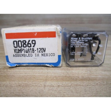 Potter & Brumfield KUMP-14A18-120V Relay KUMP14A18120