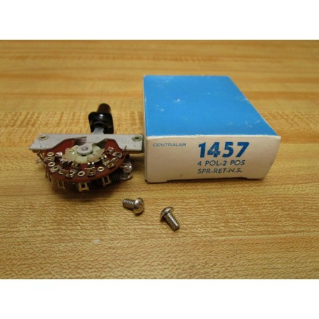 Centralab CLR1457 Lever Action Switch 1457 4 POL-2 POS