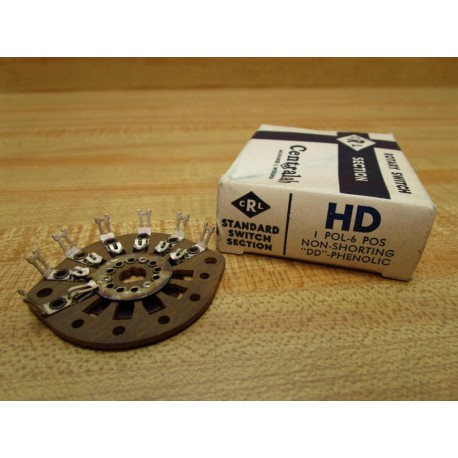 Centralab CRL HD Rotary Wafer Switch HD 1 POL-6 POS