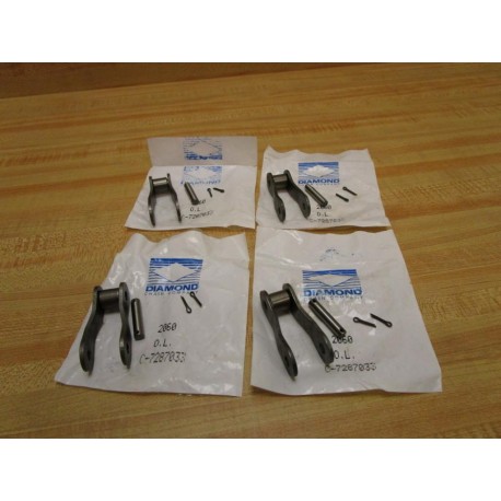 Diamond Chain Company C-7287033 Roller Chain Link 2060 (Pack of 4)