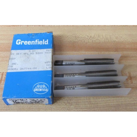 Greenfield Tap & Die 14311 Tap Set 12-20 (Pack of 3)