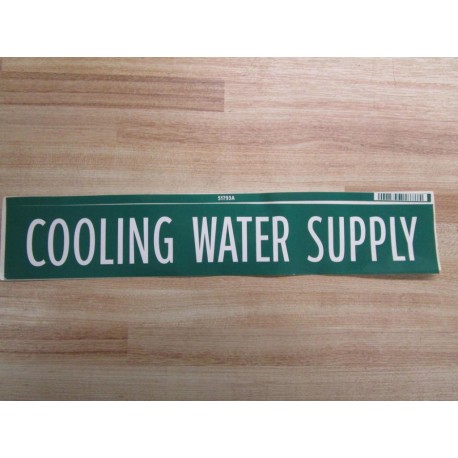 Lab Safety Supply, 51793A Cooling Water Supply Label (Pack of 4) - New No Box