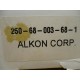 Alkon 250-68-003-68-1 Air Valve 25068003681