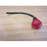 Omron A165E-S-03U E-Stop Switch A05B-2301-D002 6-P,6-W,Conn wInsul Sleeve - Used
