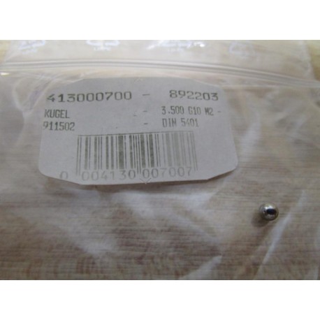 413000700-892203 Ball 3.500 G10 M2 DIN 5401