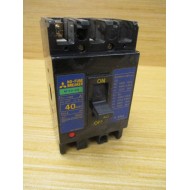 Mitsubishi NF50-CS 40A No-Fuse Circuit Breaker NF50CS Cracked - Used