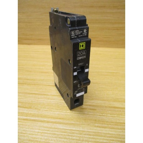 Square D EDBI4020 20A Circuit Breaker (Pack of 2) - Used