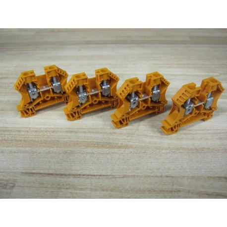 Allen Bradley 1492-J10 Terminal Block 1492J10 Orange (Pack of 4) - New No Box