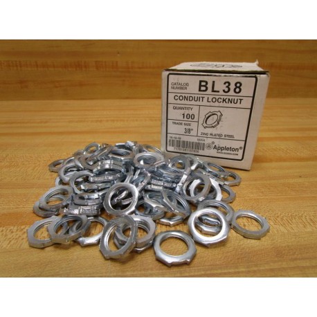 EGS Appleton BL-38 38" Steel Locknut BL38 (Pack of 100)