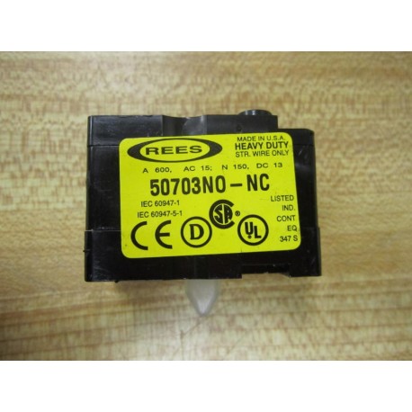 Rees 50703-000 Contact Block 50703N0-NC (Pack of 4) - Used