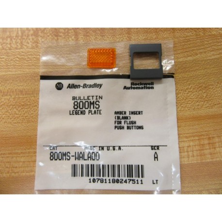 Allen Bradley 800MS-WALA00 Legend Plate 800MS-WALAOO (Pack of 11)