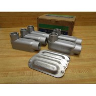 OZ Gedney LB-100A 1" Conduit Body LB100A With Covers (Pack of 5)